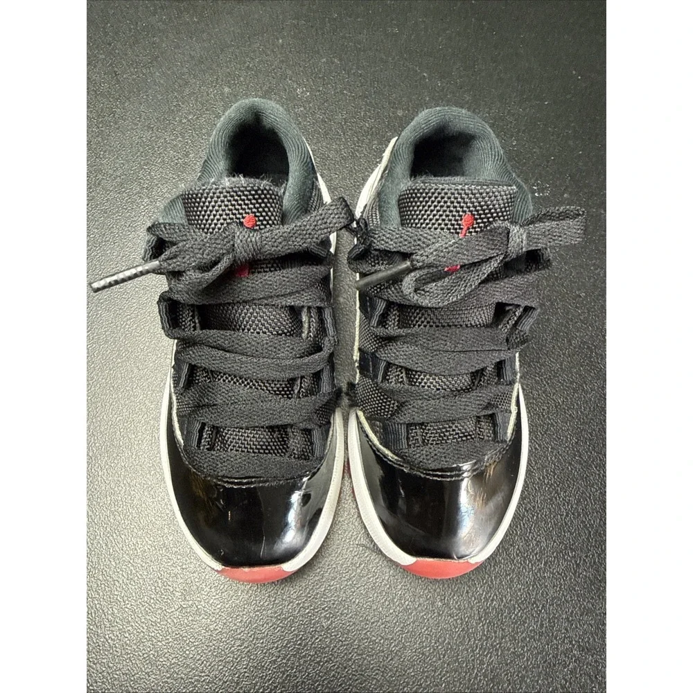 Nike Air Jordan 11 Retro Low Bred Toddler 10C Black Red FV5120-006